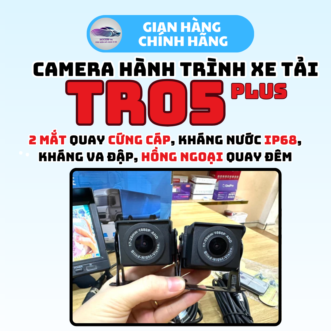 TR05 PLUS - Camera hành trình xe tải 2 mắt rời, ghi hình trước sau, ghi đè vòng lặp thông minh, hỗ trợ vạch kẻ lùi, hỗ trợ hồng ngoại quay đêm... 2